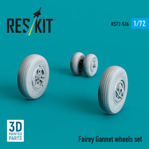 RESKIT RS72-0536 Fairey Gannet wheels set (3D Printed) 1/72 – zdjęcie 2