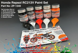 Zero Paints ZP-1340 Repsol Honda RC213V 2014 Paint Set 5x30ml