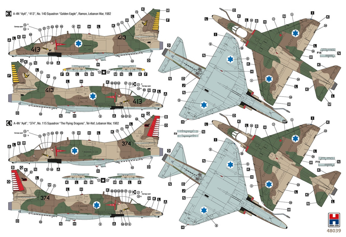 Hobby 2000 48039 Douglas A-4N Skyhawk "AYIT" Early ( Hasegawa + CARTOGRAF + MASKI + 3D Print ) 1/48