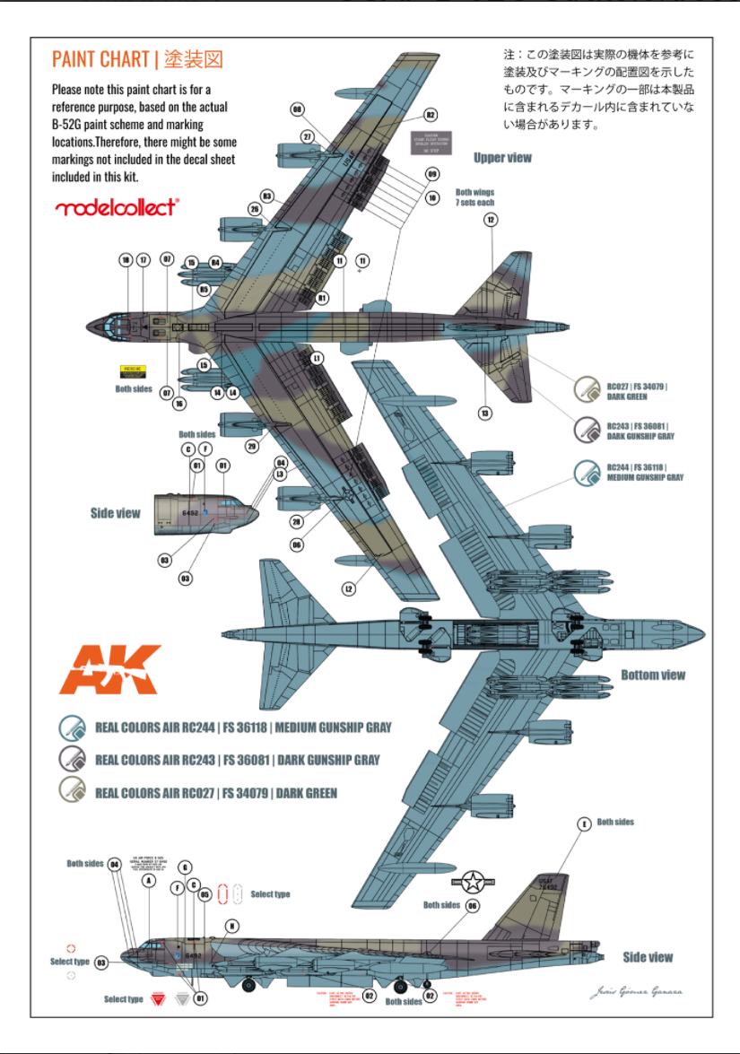 Modelcollect UA72212 USAF B-52 Stratofortress strategic Bomber new version 1/72 – image 4