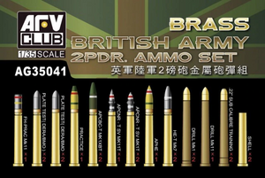 AFV Club AG35041 British Army 2 pdr Brass Ammo Set 1/35