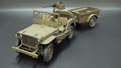 Fine Molds 82002 U.S. Army 1/4-ton 4x4 Truck w/ Trailer 1/20