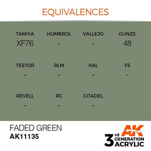AK Interactive AK11135 FADED GREEN – STANDARD 17ml – zdjęcie 3