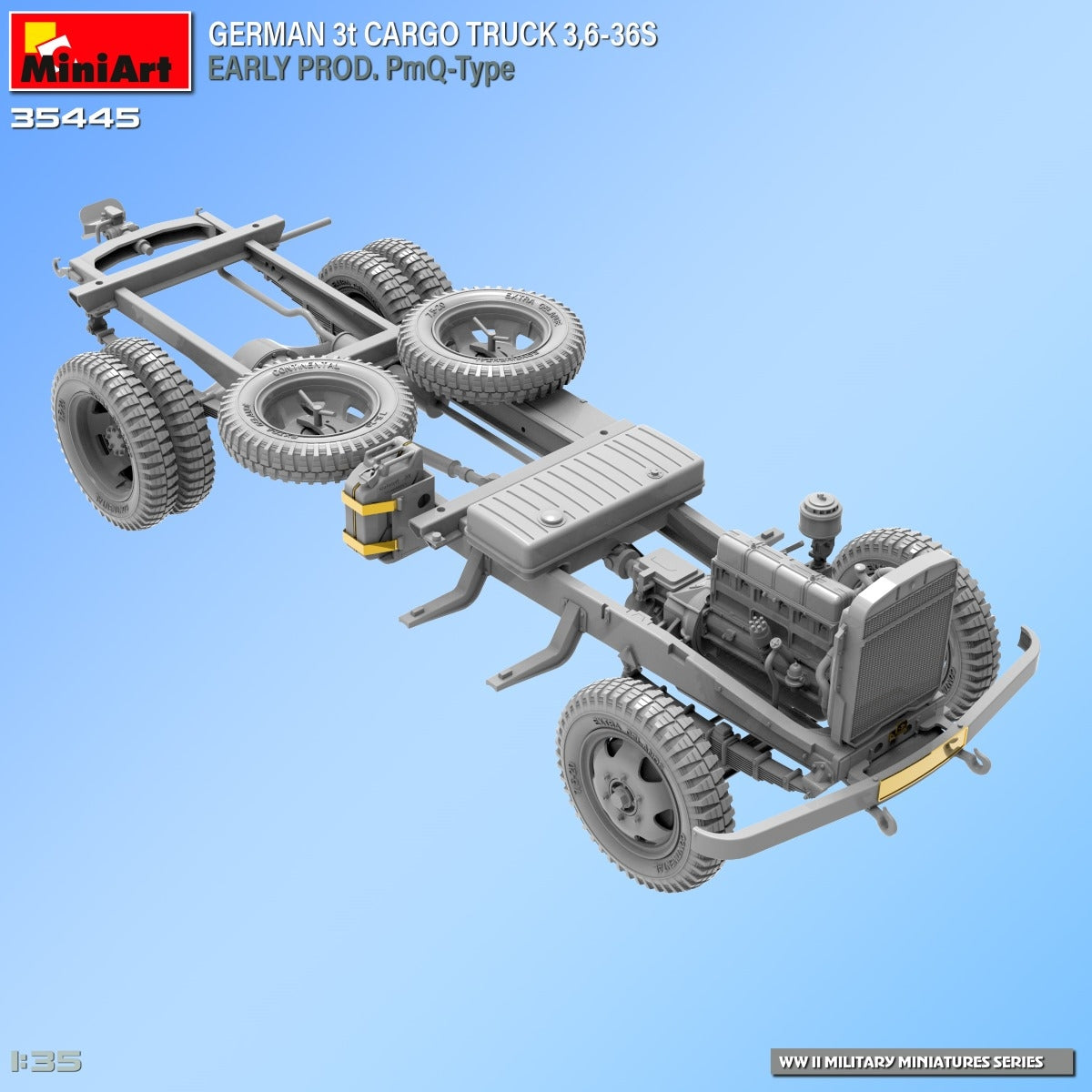 Miniart 35445 Camion cargo allemand 3 tonnes 3.6-36S Première production Type PmQ 1/35 – image 13