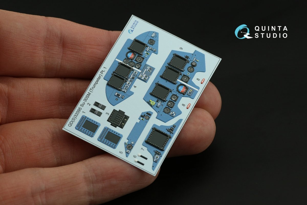 Quinta Studio QDS-32095 Su-30SM 3D-Printed &amp;amp; coloured Interior on decal paper (conversion for Trumpeter Su-30MKK) (Small version) 1/32 – zdjęcie 10