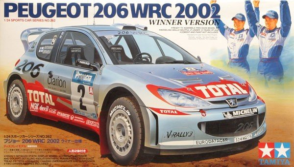 Tamiya 24262 Peugeot 206 WRC 2002 Winner Version 1/24