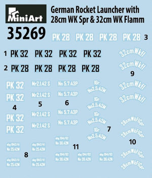 MiniArt 35269 GERMAN ROCKET LAUNCHER with 28cm WK Spr &amp;amp; 32cm WK Flamm 1/35 – immagine 5