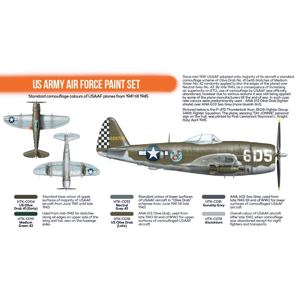 Hataka HTK-CS04.2 US Army Air Force paint set (6x17ml) – zdjęcie 2