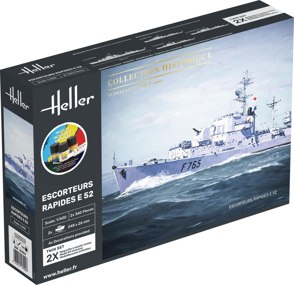 Heller 57094 Escorteurs Rapides E 52 Starter Kit 1/400