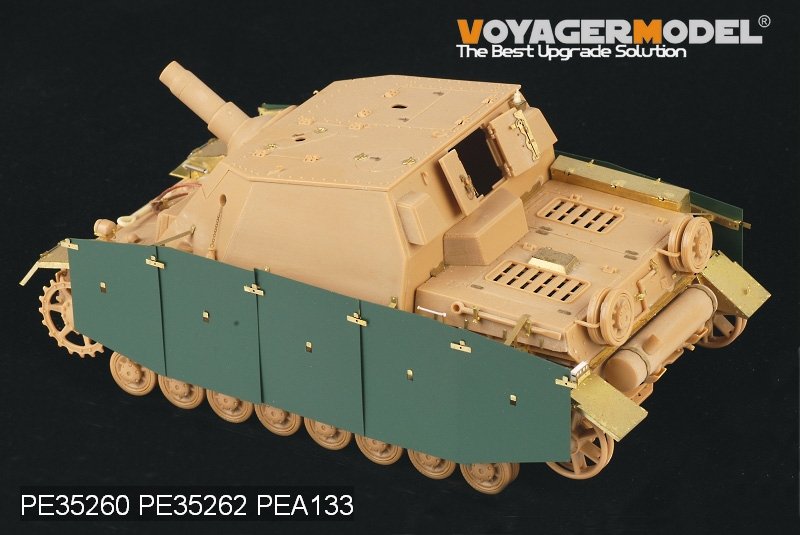 Voyager Model PEA133 WWII German Sturmpanzer IV Brummbar Early Version Side Skirts (For Tristar 35038) 1/35 – immagine 4