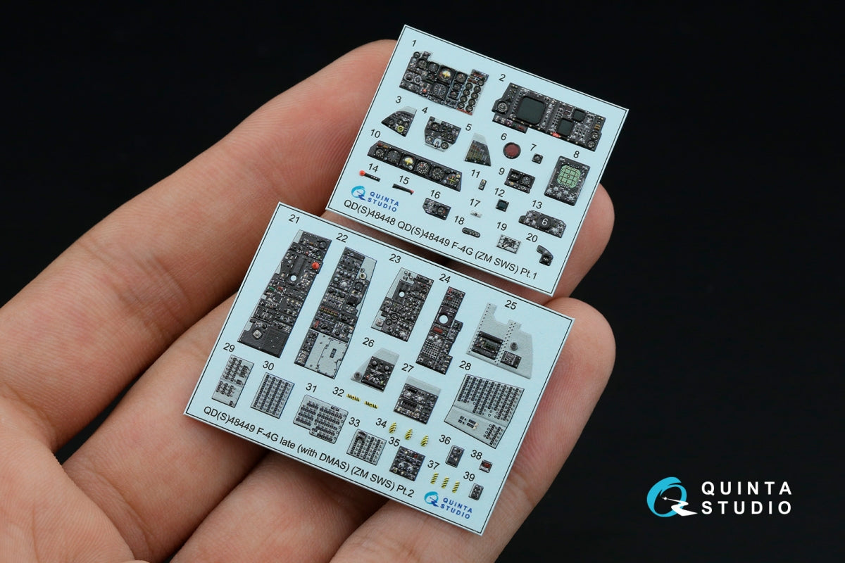 Quinta Studio QD+48449 F-4G late 3D-Printed &amp;amp; coloured Interior on decal paper (Zoukei Mura SWS) (with 3D-printed resin parts) 1/48 – zdjęcie 4