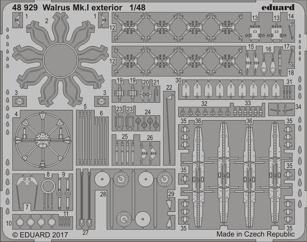 Eduard 48929 Walrus Mk. And exterior 1/48 AIRFIX