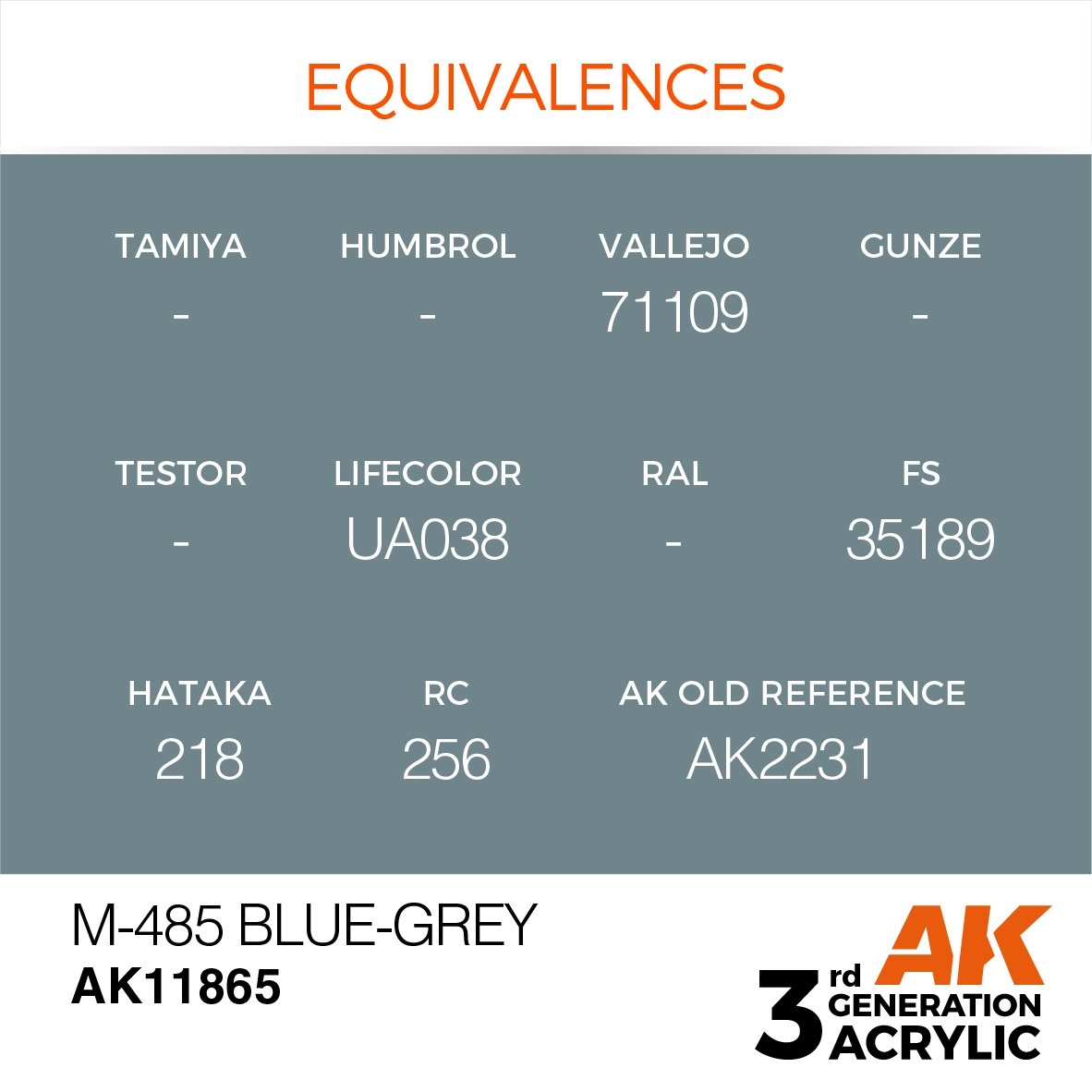 AK Interactive AK11865 M-485 BLUE-GREY – AIR 17 ml – zdjęcie 3