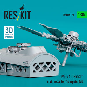 RESKIT RSU35-0020 Mi-24 &amp;quot;Hind&amp;quot; main rotor for Trumpeter kit (3D Printed) 1/35 – zdjęcie 3