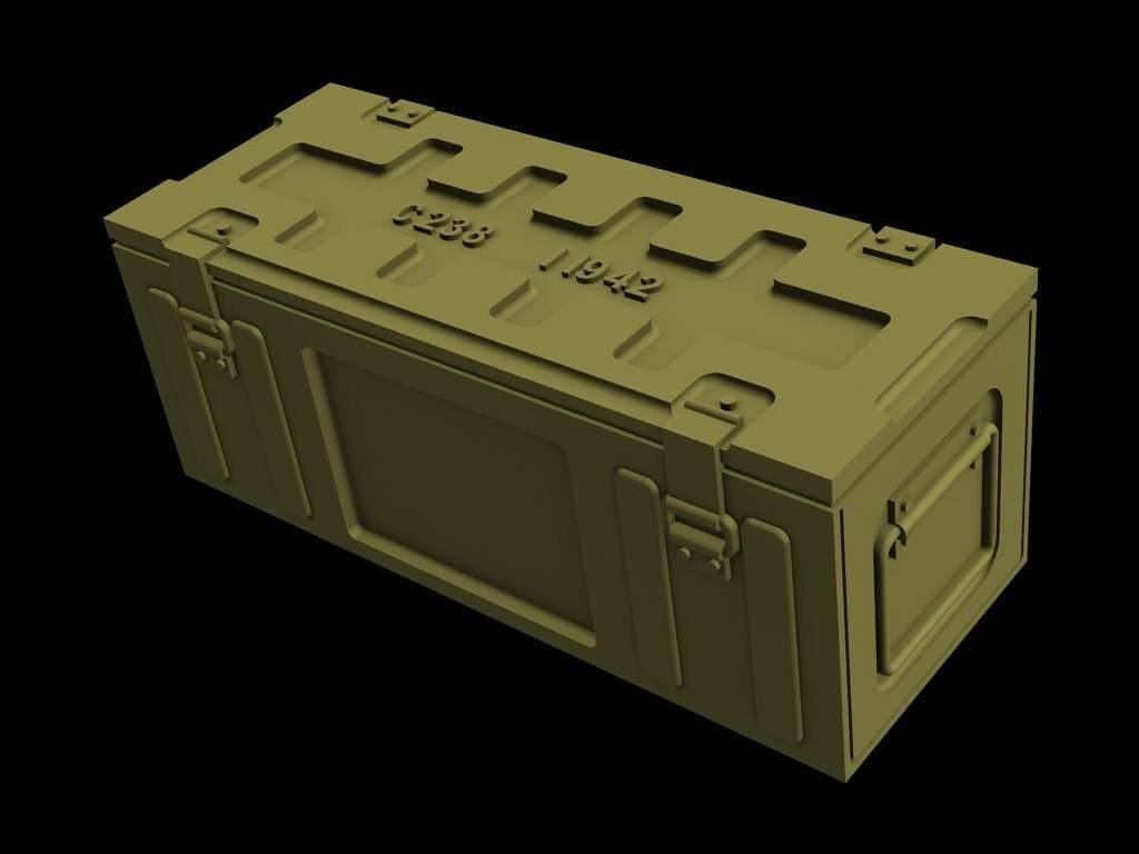 Panzer Art RE35-598 C238 Boîtes de munitions britanniques pour canons de 75 mm et de 6 livres (6 pièces) 1/35