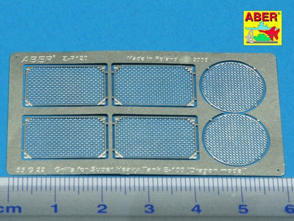 Aber 35G22 Grilles for german super heavy tank E-100 1/35 – zdjęcie 2