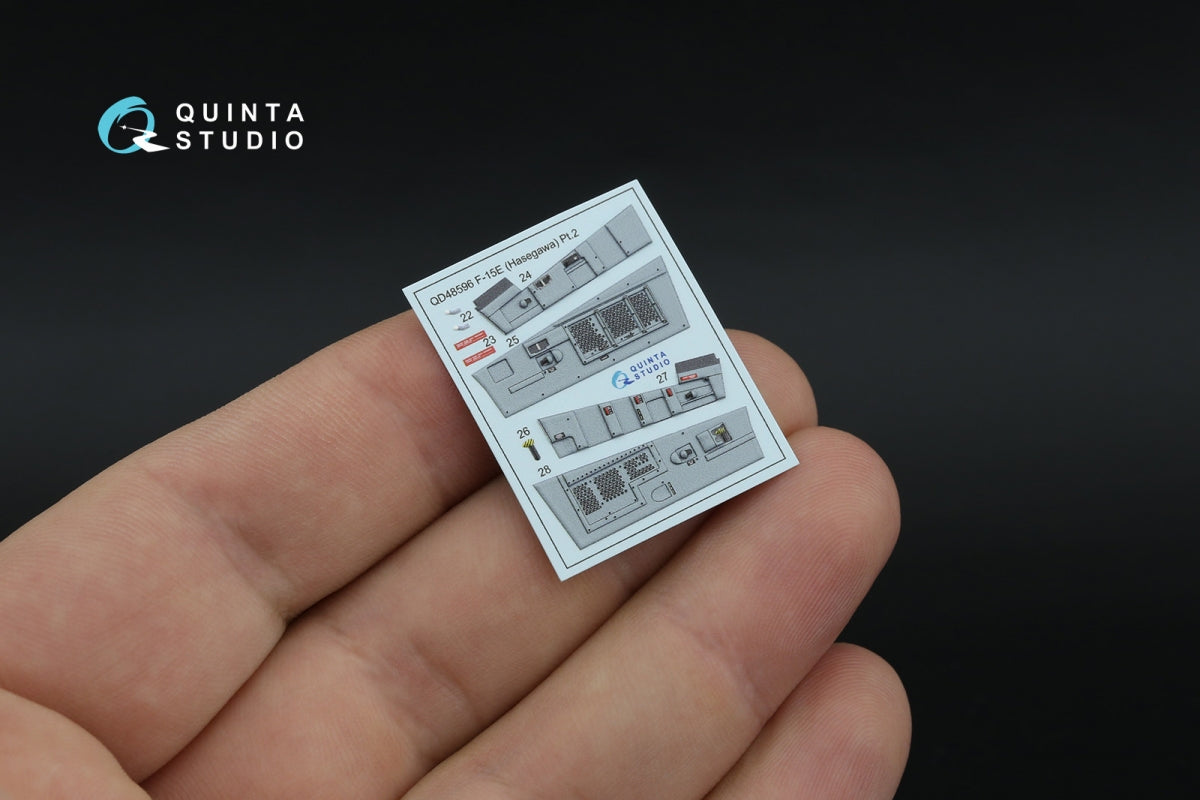 Quinta Studio QD48596 F-15E 3D-Printed &amp;amp; coloured Interior on decal paper (Hasegawa) 1/48 – zdjęcie 2