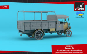 Armory Models 72101 Dennis 3t Lorry, British WWI lorry w/ flatbed cargo body 1/72