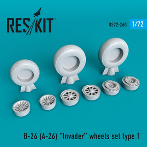 RESKIT RS72-0260 B-26 (A-26) Invader wheels set type 1 1/72