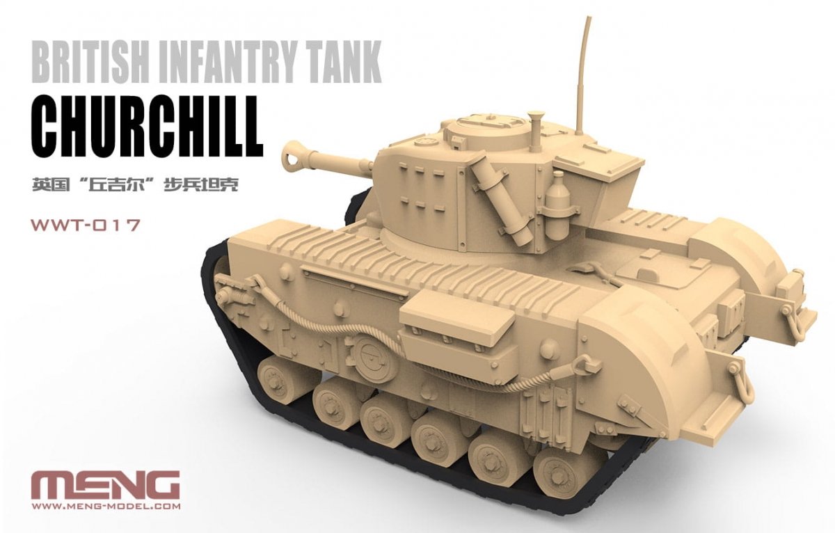 Meng Model WWT-017 World War Toons Churchill British Infantry Tank – zdjęcie 3