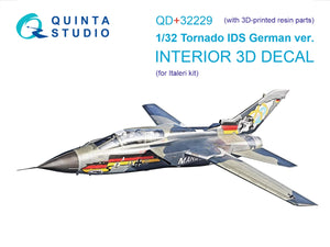 Quinta Studio QD+32229 Tornado IDS German 3D-Printed &amp;amp; coloured Interior on decal paper (Italeri) (with 3D-printed resin parts) 1/32