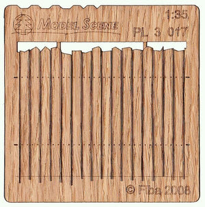 Model scene PL3-017 Wooden fence type 17 Wooden fence 1/35