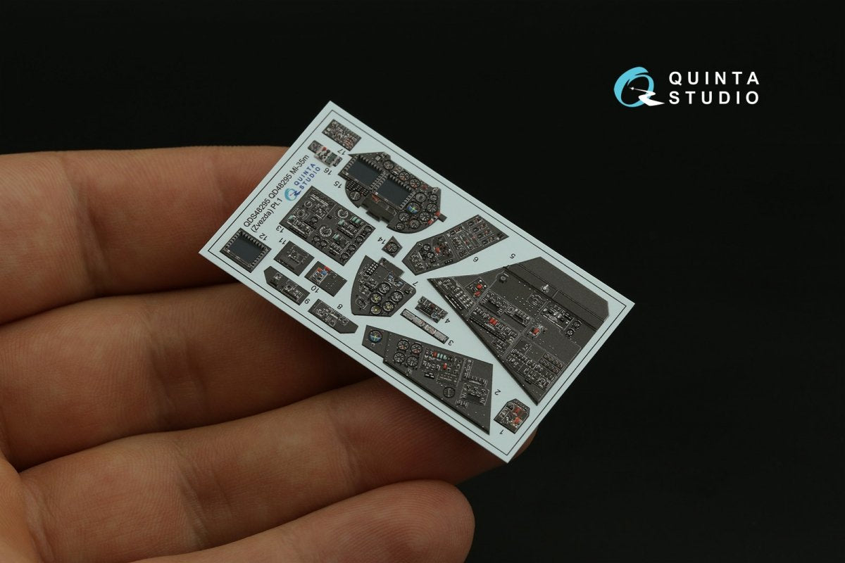 Quinta Studio QD48295 Mi-35M 3D-Printed &amp;amp; coloured Interior on decal paper (Zvezda) 1/48 – zdjęcie 9