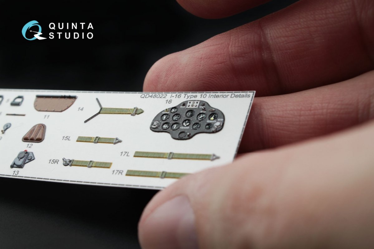 Quinta Studio QD48022 I-16 type 10 3D-Printed &amp;amp; coloured Interior on decal paper (for all kits) 1/48 – zdjęcie 5