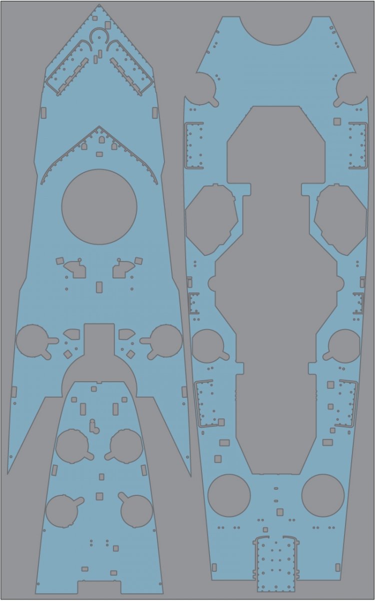 Pontos 35022WD1 French Navy Richelieu Wooden Deck set 1/350