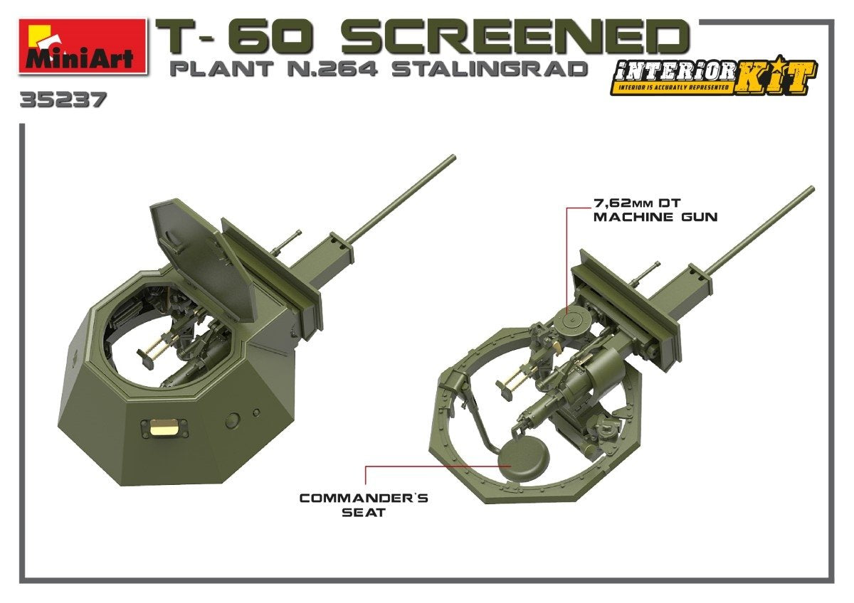 MiniArt 35237 T-60 SCREENED (PLANT NO.264 STALINGRAD) INTERIOR KIT 1/35 – zdjęcie 5