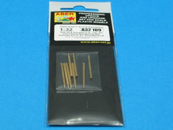 Aber A32109 Set of 8 turned cal .50 (12,7mm) U.S. Browning M2 barrels for P-47 Thunderbolt 1/32 – zdjęcie 5