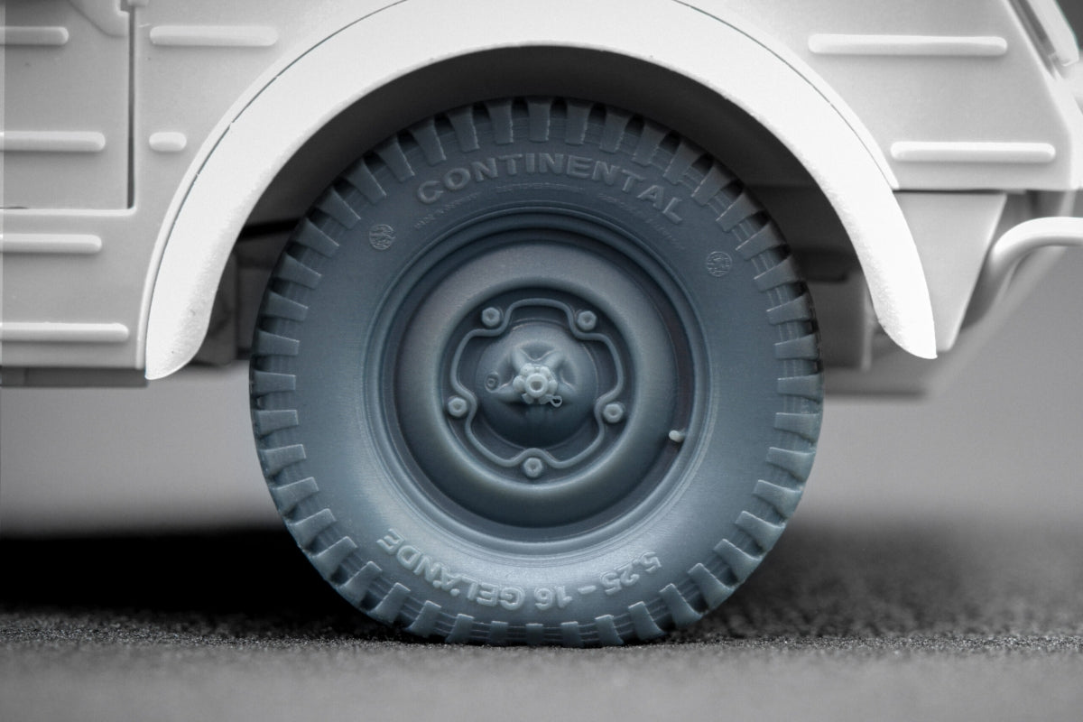 ScaleX WW 35003S Kubelwagen type 82 Sagged wheel set (for Meng, Tamiya) 1/35
