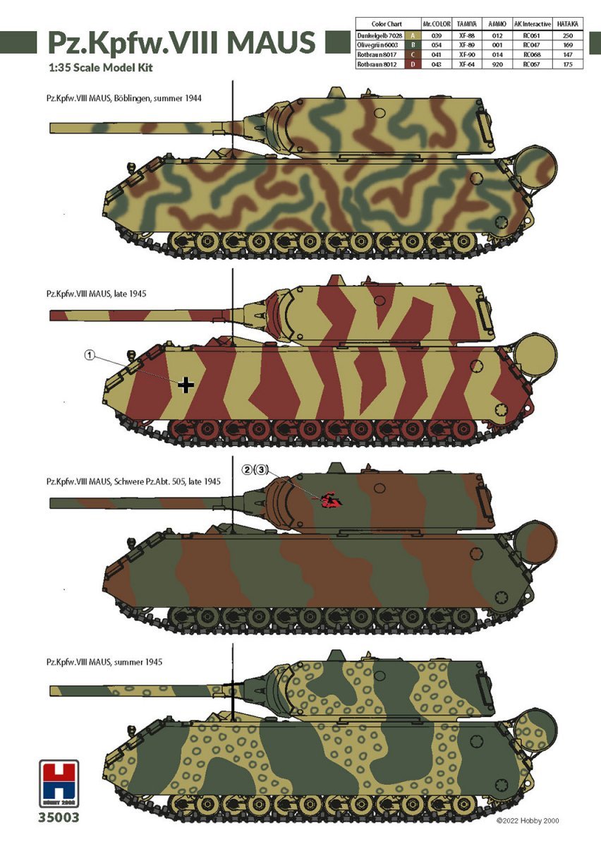 Hobby 2000 35003 Pz.Kpfw. VIII MAUS ( TAKOM + CARTOGRAF ) 1/35 – zdjęcie 2