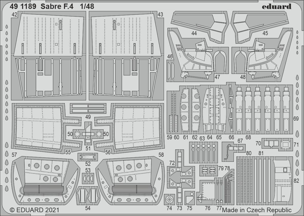 Eduard 491189 Sabre F.4 AIRFIX 1/48 – zdjęcie 2