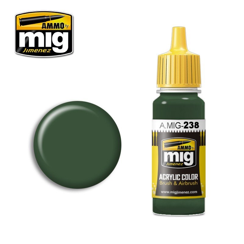 AMMO of Mig Jimenez 0238 FS 34092 MEDIUM GREEN 17ml