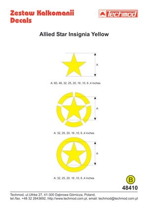 Techmod 48410 - Allied Star Insignia Yellow 1/48 – image 2