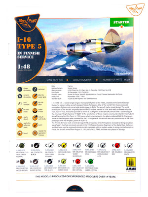 Clear Prop! CP4820 I-16 Type 5 In Finnish Service 1/48 – image 3