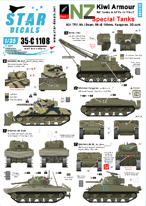 Star Decals 35-C1108 Kiwi Armour 1 - Special Tanks 1/35