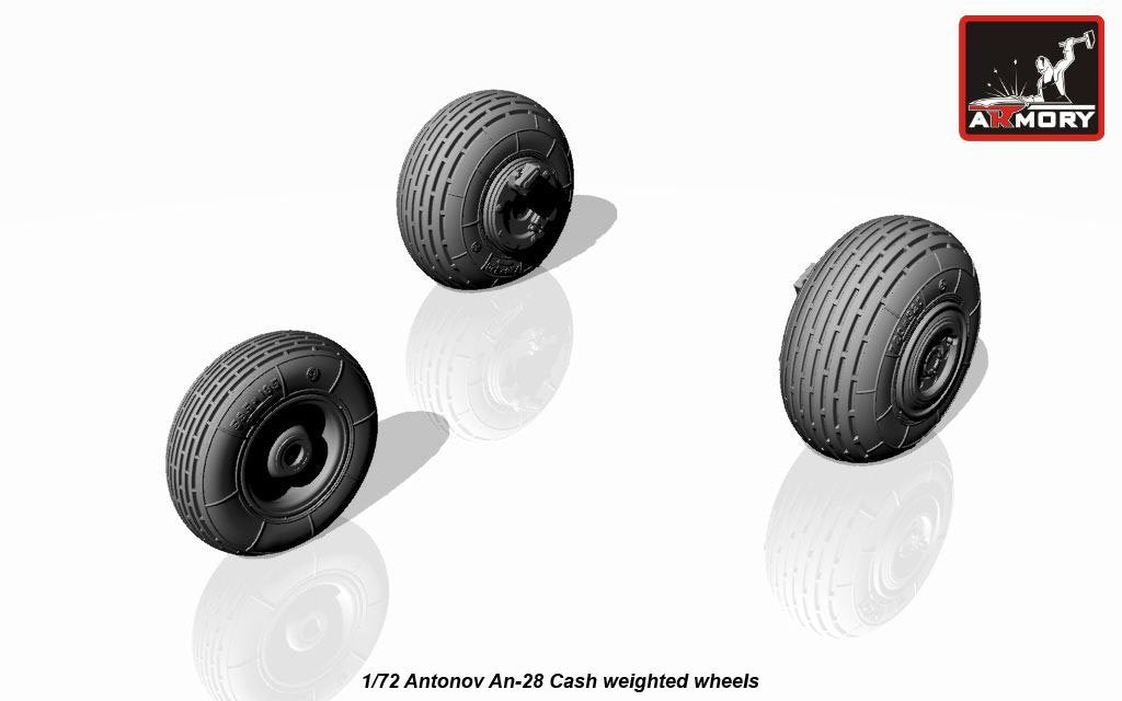 Armory Models AW72044 Antonov An-28 Cash wheels w/ weighted tires 1/72 – image 2