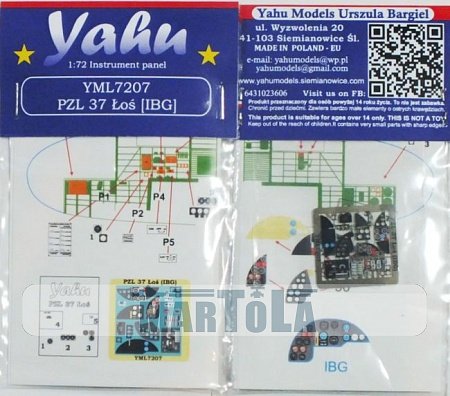 Yahu YML7207 PZL 37 Łoś 1/72
