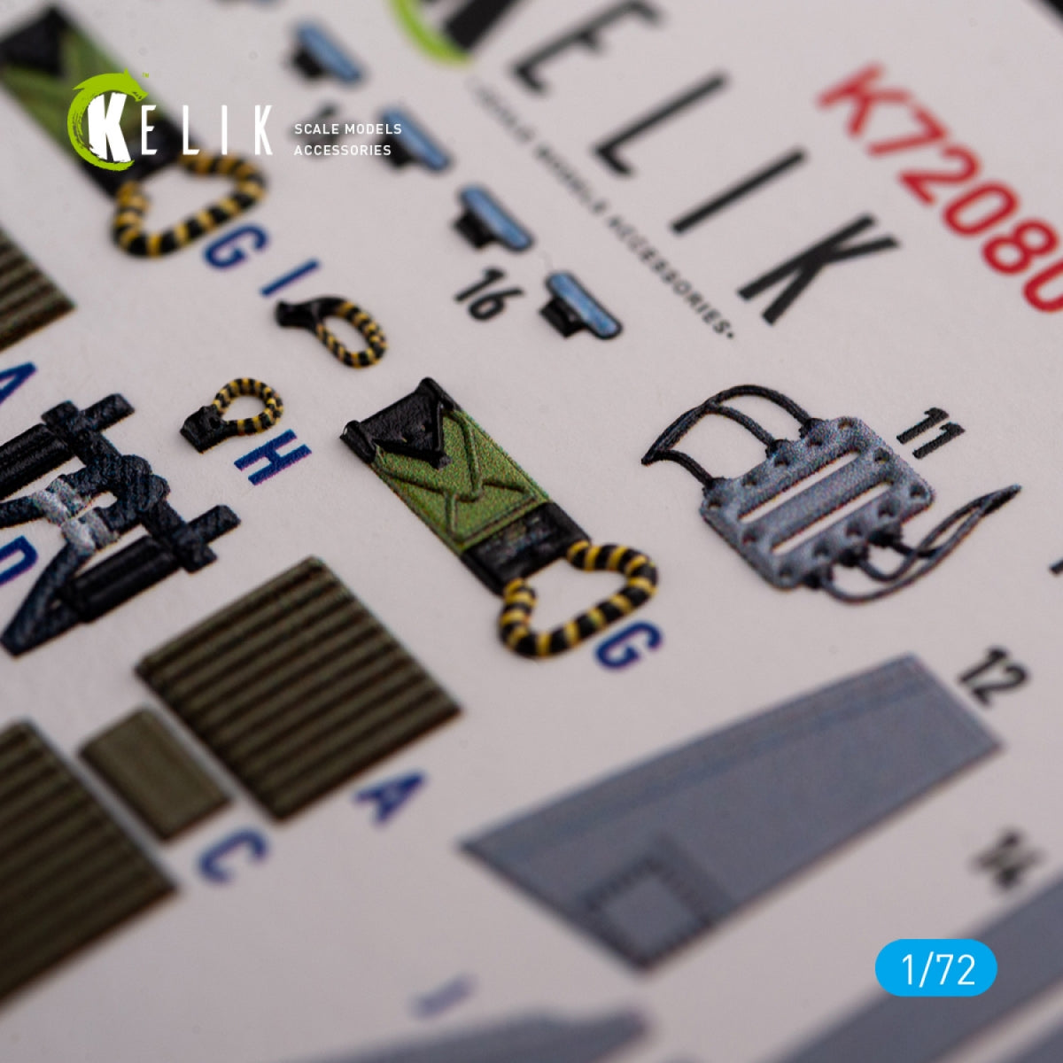 KELIK K72080 Grumman A-6A Knight Rider interior 3D decals for Fujimi kit 1/72 – zdjęcie 2