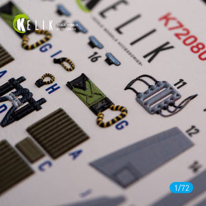KELIK K72080 Grumman A-6A Knight Rider interior 3D decals for Fujimi kit 1/72 – zdjęcie 2