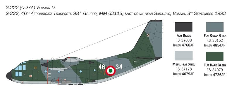 Italeri 1450 C-27J SPARTAN / G.222 1/72 – zdjęcie 5