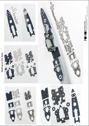 Pontos 37017F1 USS CA-35 Indianapolis 1945 Detail Up Set ADVANCED 1/350 – zdjęcie 10