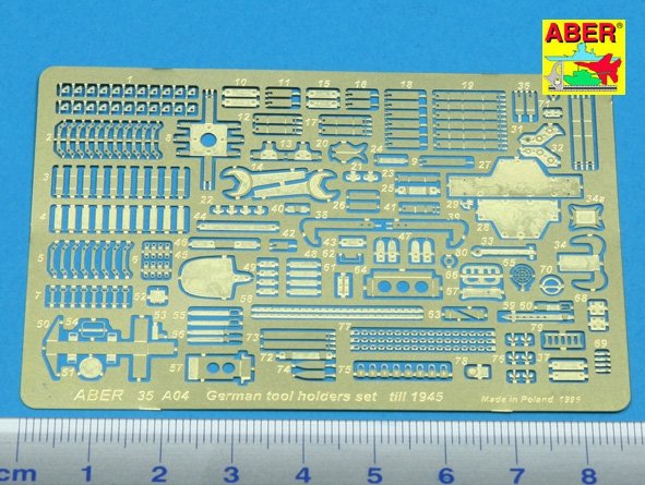 Aber 35A004 Uchwyty do niemieckich narzędzi do 1945 1/35 – zdjęcie 2