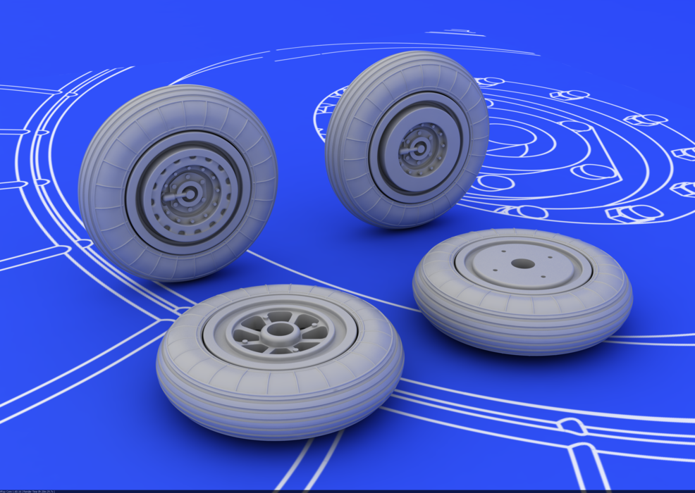 Eduard 672007 MiG-15 wheels 1/72 (EDUARD) – zdjęcie 2
