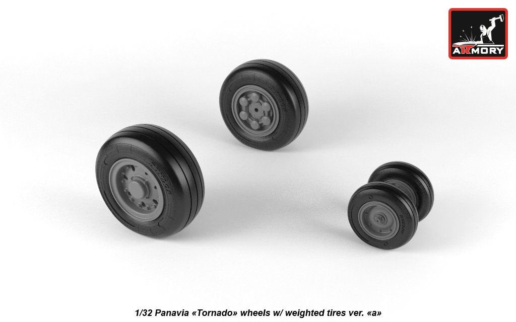 Armory Models AW32501a Panavia Tornado wheels, w/ tyres type “a” (DL) 1/32 – zdjęcie 3
