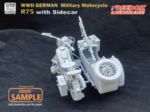 Freedom 16005 R75 with Sidecar WWII German Motorcycle 1/16 – zdjęcie 8