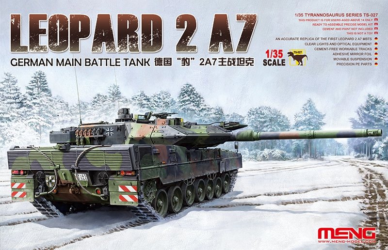 Maquette Meng TS-027 LEOPARD 2A7 CHAR DE COMBAT PRINCIPAL ALLEMAND 1/35
