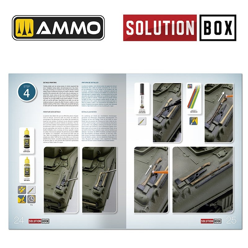 AMMO by Mig Jimenez 7728 SOLUTION BOX 22 – WWII USA ETO. Colors and Weathering System – image 11